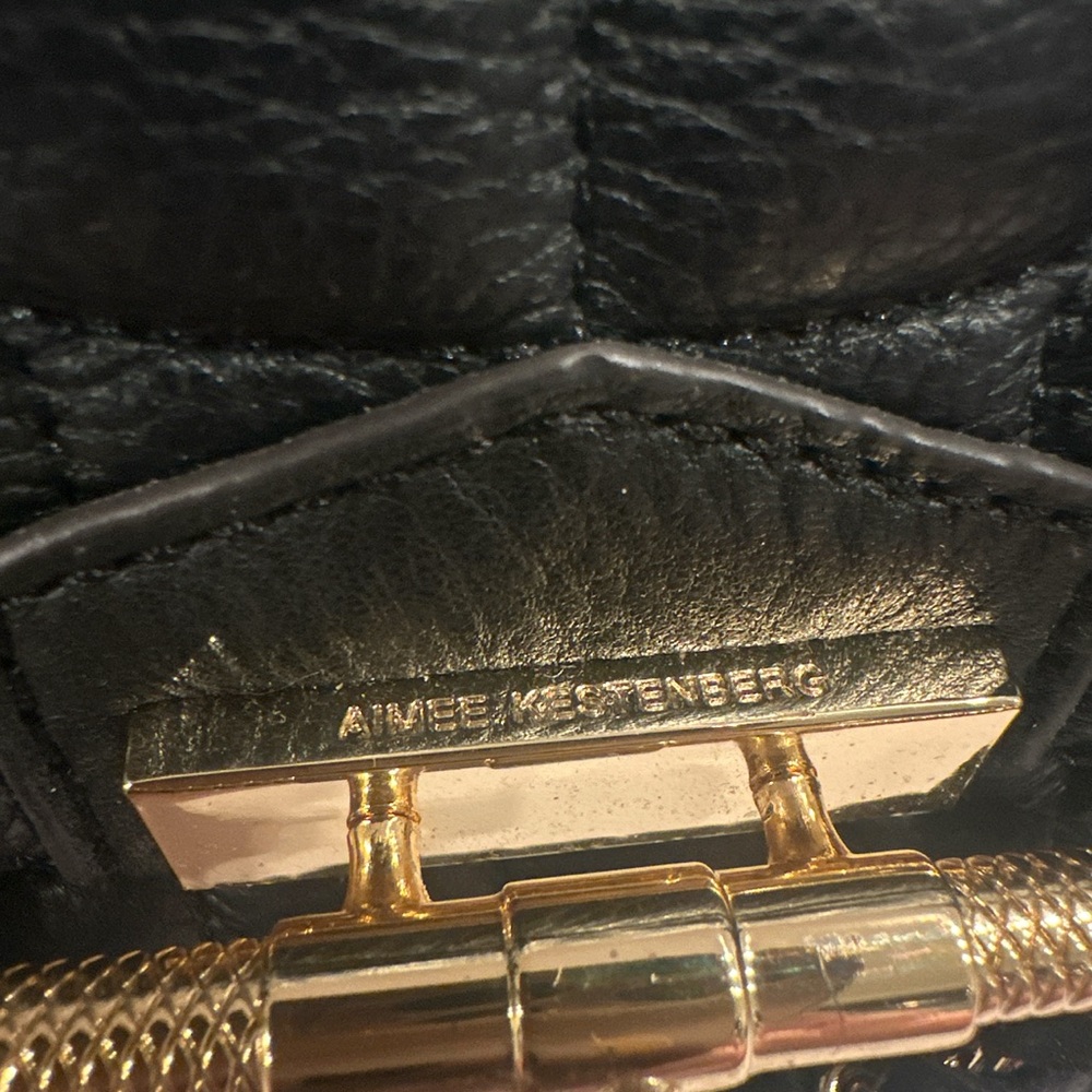 Aimee Kestenberg Black Quilted Leather Shoulder Bag w/ Gold Chain – Like New - Picture 11 of 15